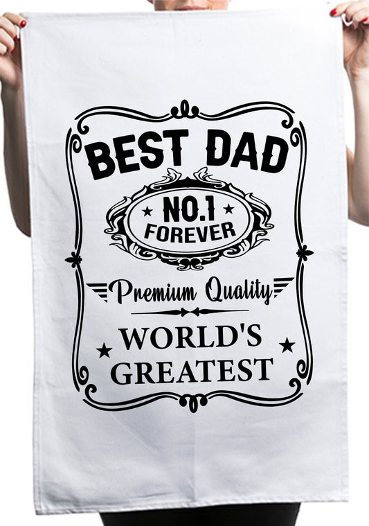 Dad Forever Premium Quality Custom Fathers Day Kitchen Table Tea Towel
