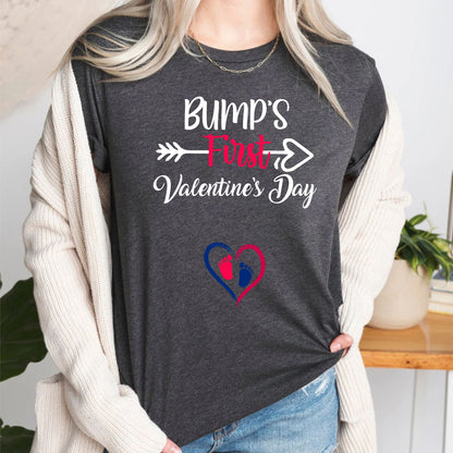 Bumps First Valentine's Day Maternity T Shirt