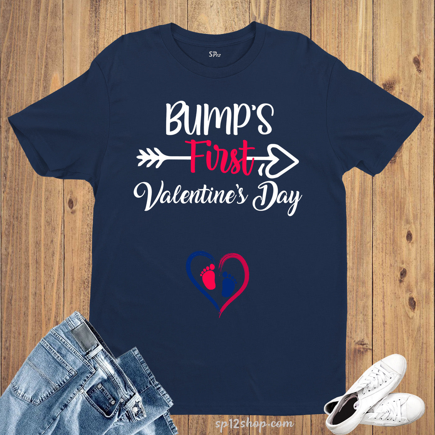 Bumps First Valentine's Day Maternity T Shirt