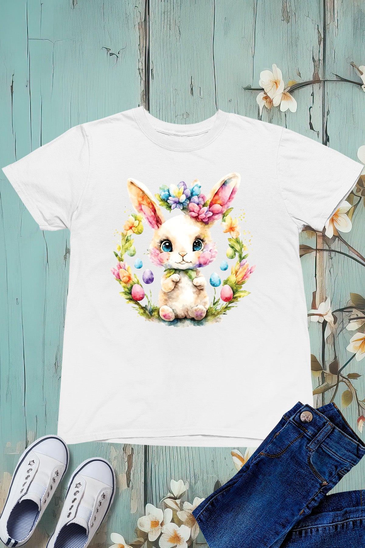 Cute Bunny Kids T Shirt