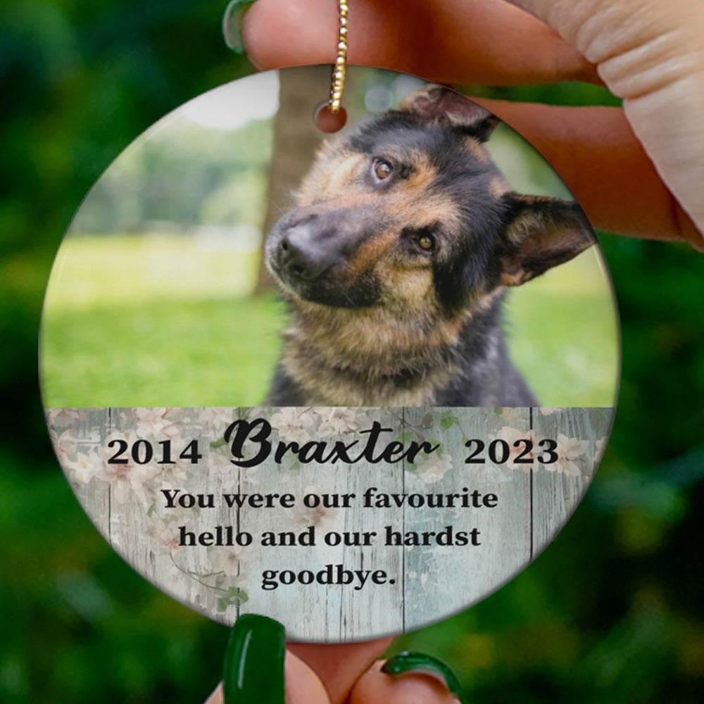 Personalized You Were Our Favorite Pet Memorial Dog Lover Ornament