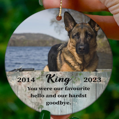 Personalized You Were Our Favorite Pet Memorial Dog Lover Ornament