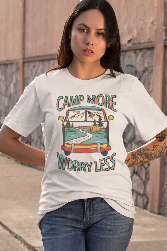 Camp More Worry Less Retro Shirts