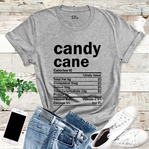 Candy Cane Nutrition Fact T Shirt