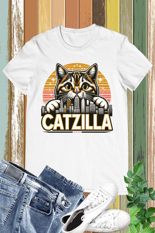 Catzilla Funny Cat Tshirt