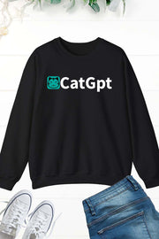 ChatGPT Meme Funny Cat Lover Sweatshirt