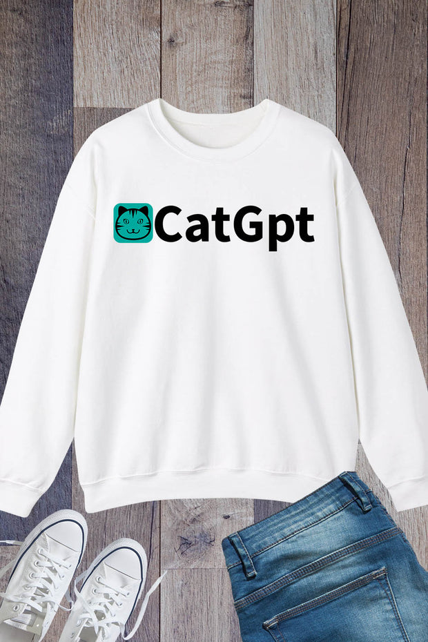 ChatGPT Meme Funny Cat Lover Sweatshirt