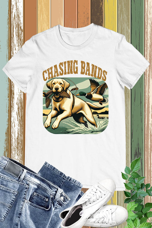 Chasing Bands Duck Hunting Labrador Gun Dog T Shirt