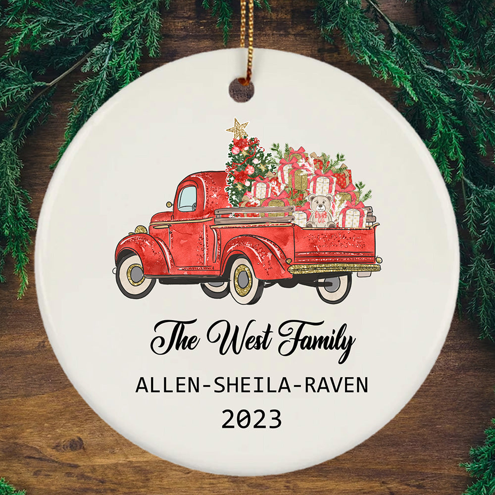 Personalized The West Family Car Christian Bible Verse Ornament