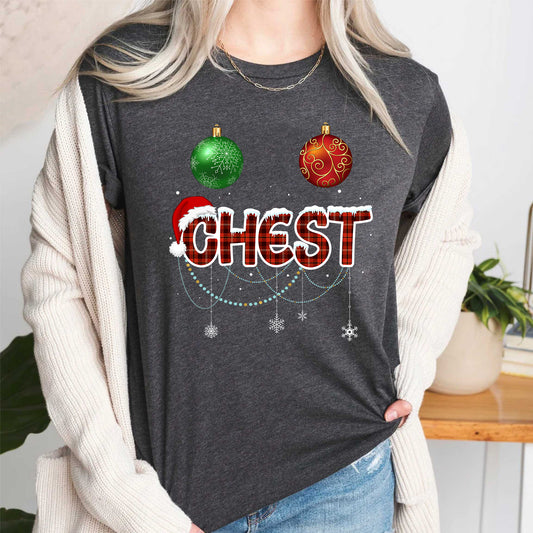 Chest Christmas Matching T Shirt