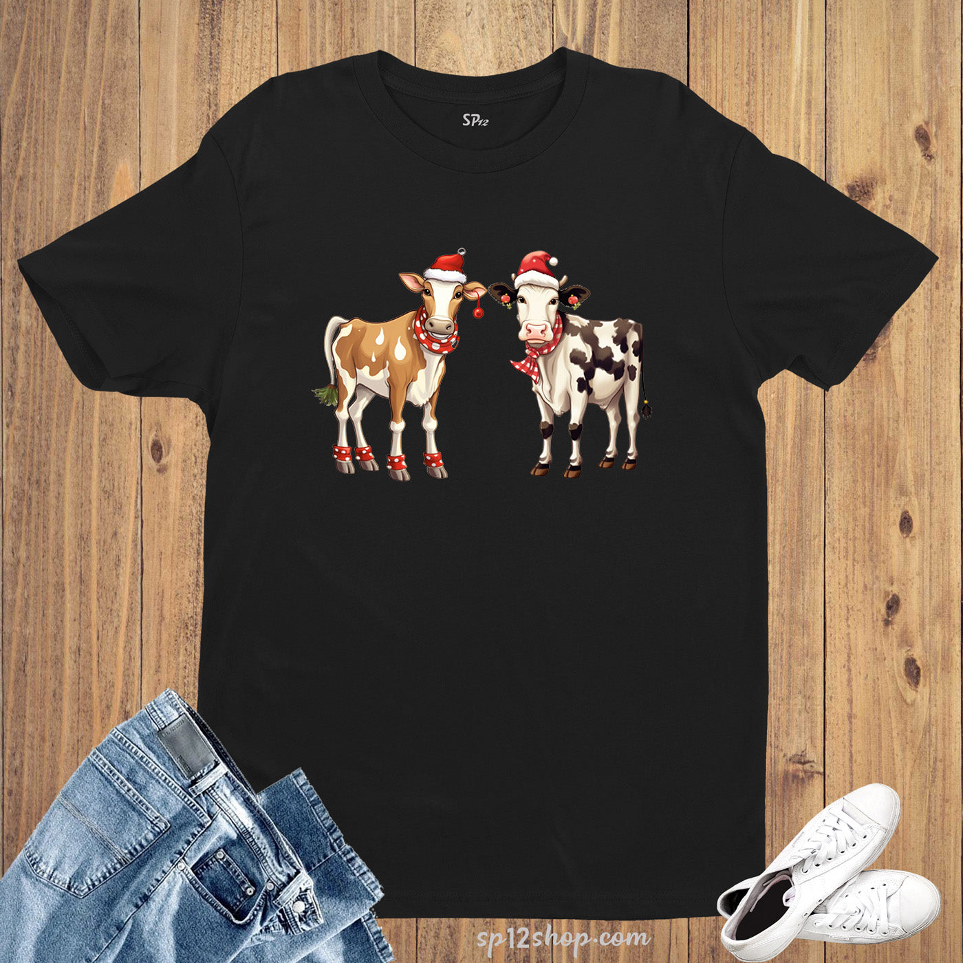 Christmas Cow T Shirt