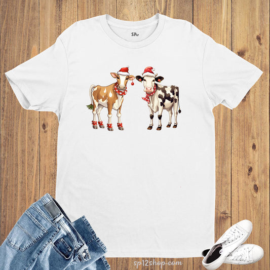 Christmas Cow T Shirt