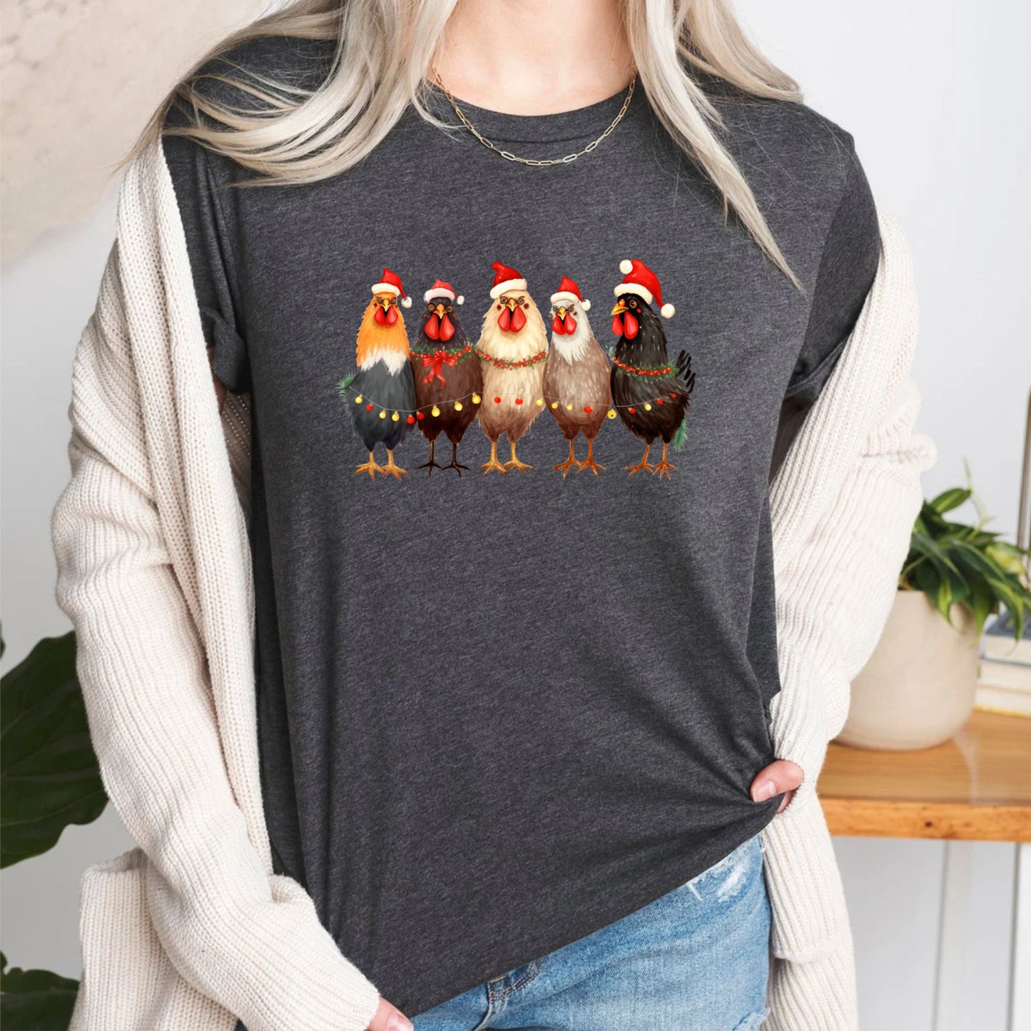 Christmas Chicken Funny T Shirt
