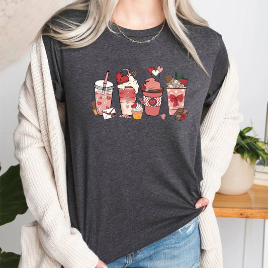 Valentine's Day Coffee Lover Family T Shirt