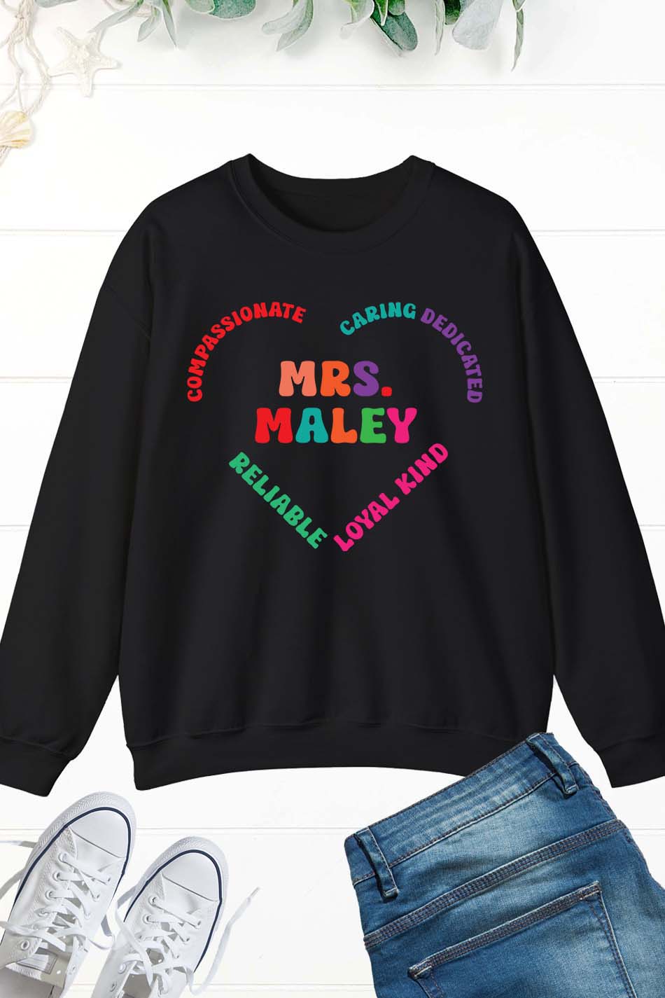 Custom Teacher Definition Caring Dedicated Sweatshirt