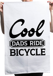 Cool Dads Rides Bicycle Custom Fathers Day Kitchen Table Tea Towel