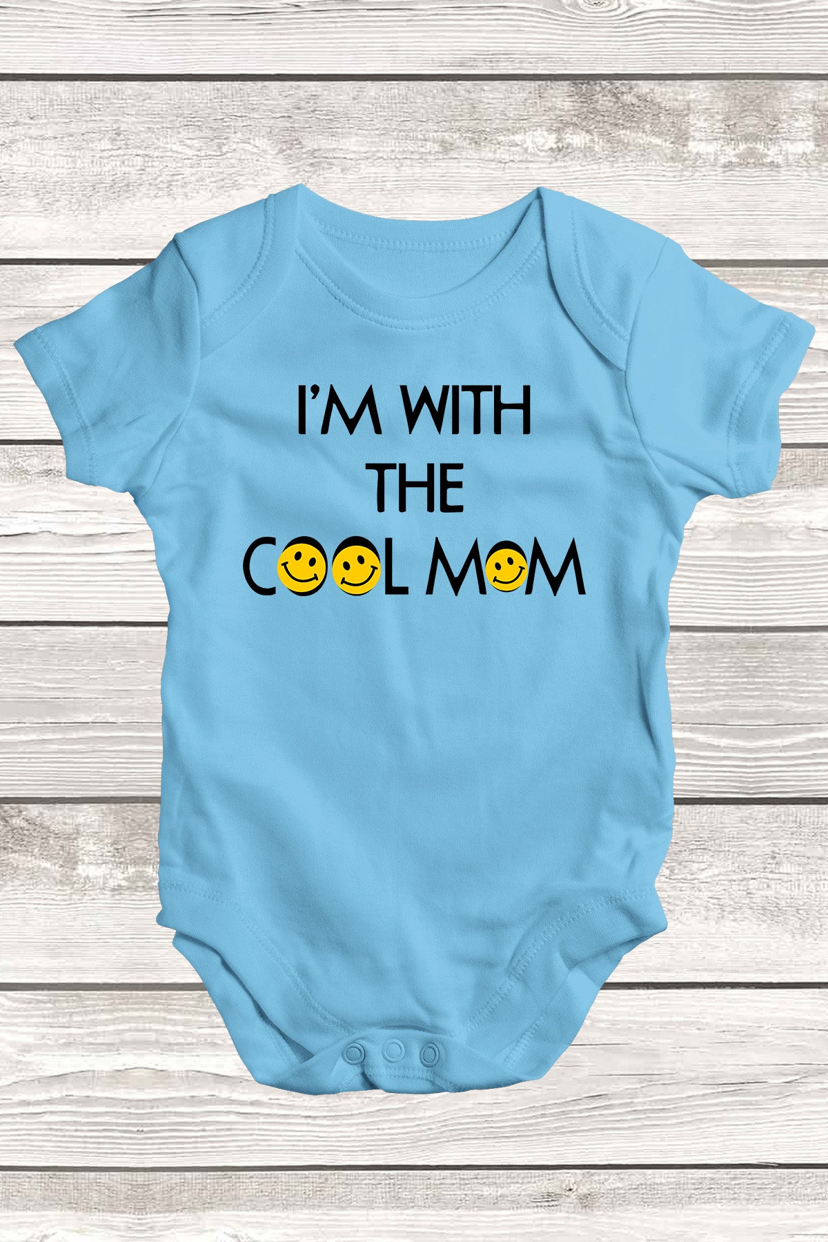 I'm With The Cool Mom Baby Bodysuit