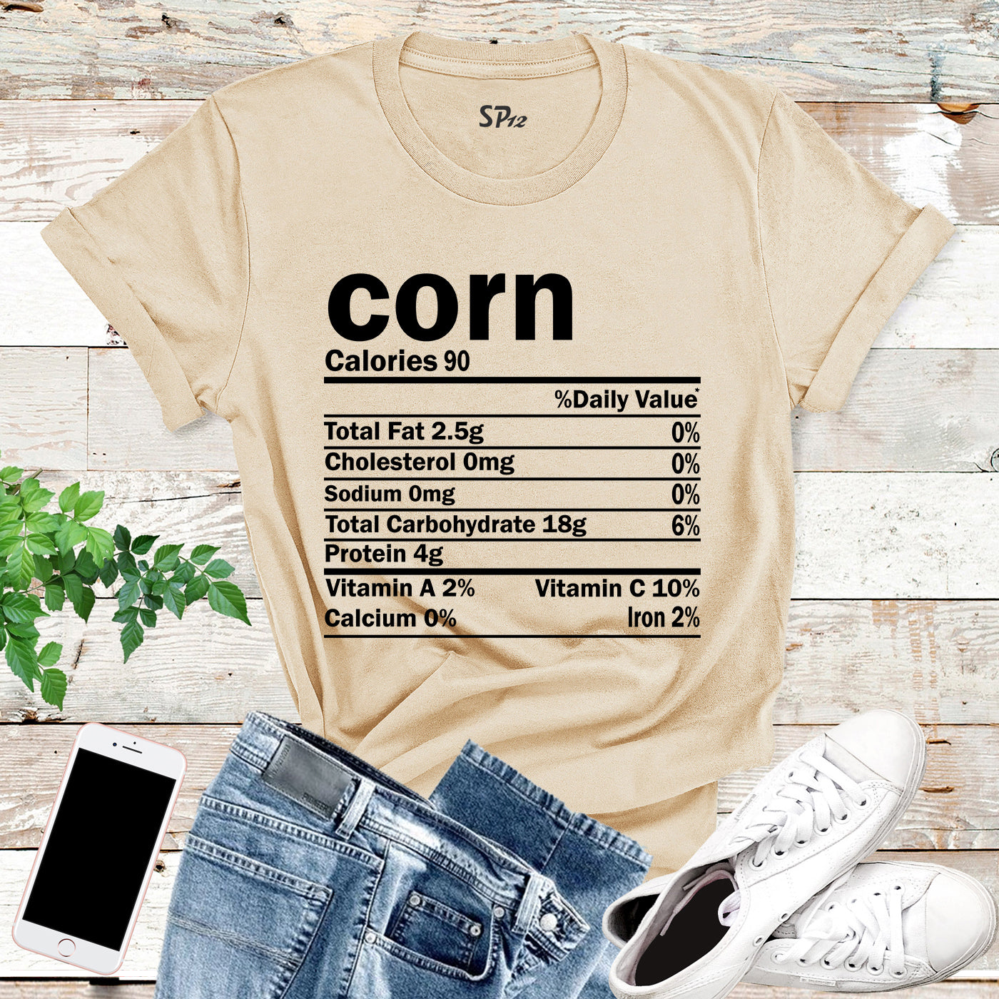 Corn Nutrition Facts T Shirt