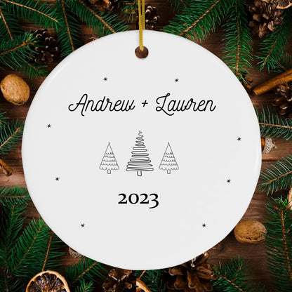 Personalized Couple Christmas Ornaments