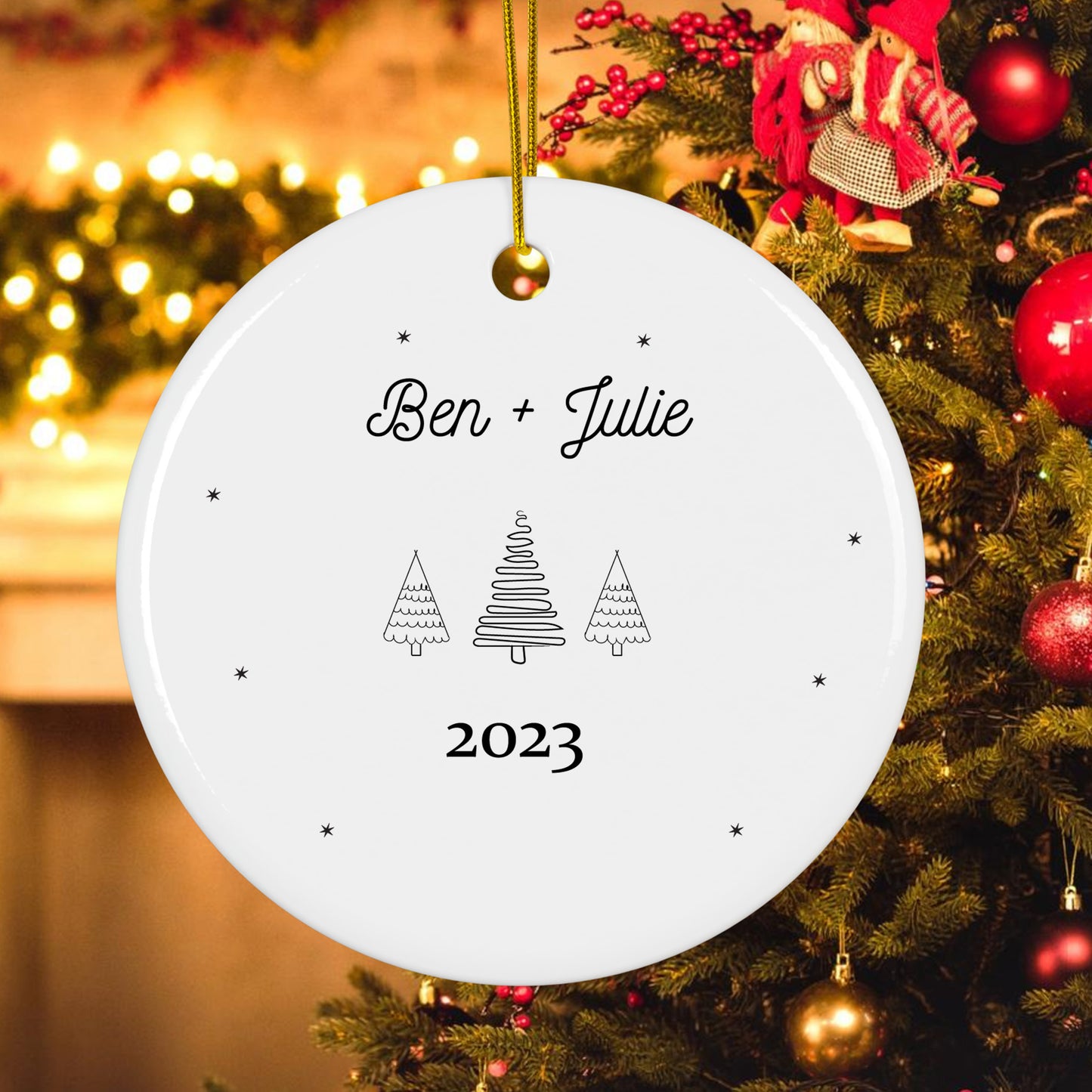 Personalized Couple Christmas Ornaments