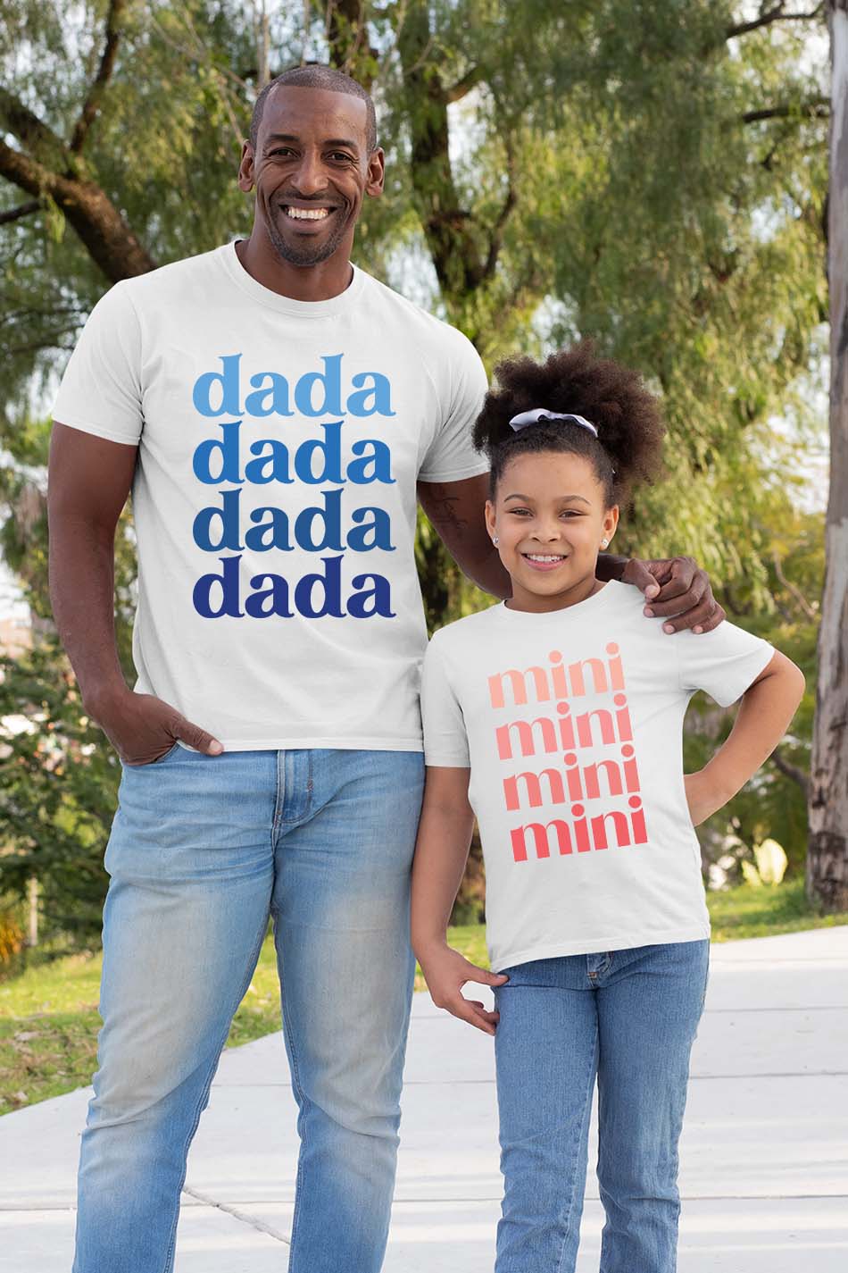Dad and newborn matching T Shirts Dada & Mini Shirt