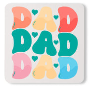 Funny Unique Custom Color Dad Father's Day Custom Names Daddy Coaster