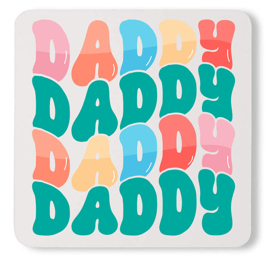 Best Awesome Cool Daddy Retro Birthday Custom Fathers Day Coaster
