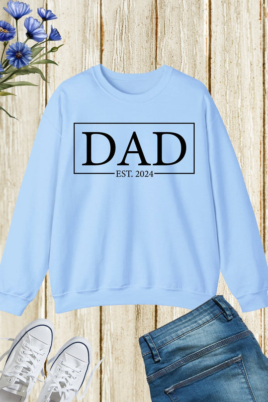 Dad Est 2024 Soon To Be Dad Pregnancy Announcement T-Sweatshirt