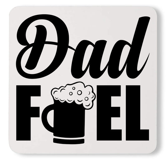 Awesome Dad Fuel Funny Father's Day Beer Custom Drinking Daddy Coaster