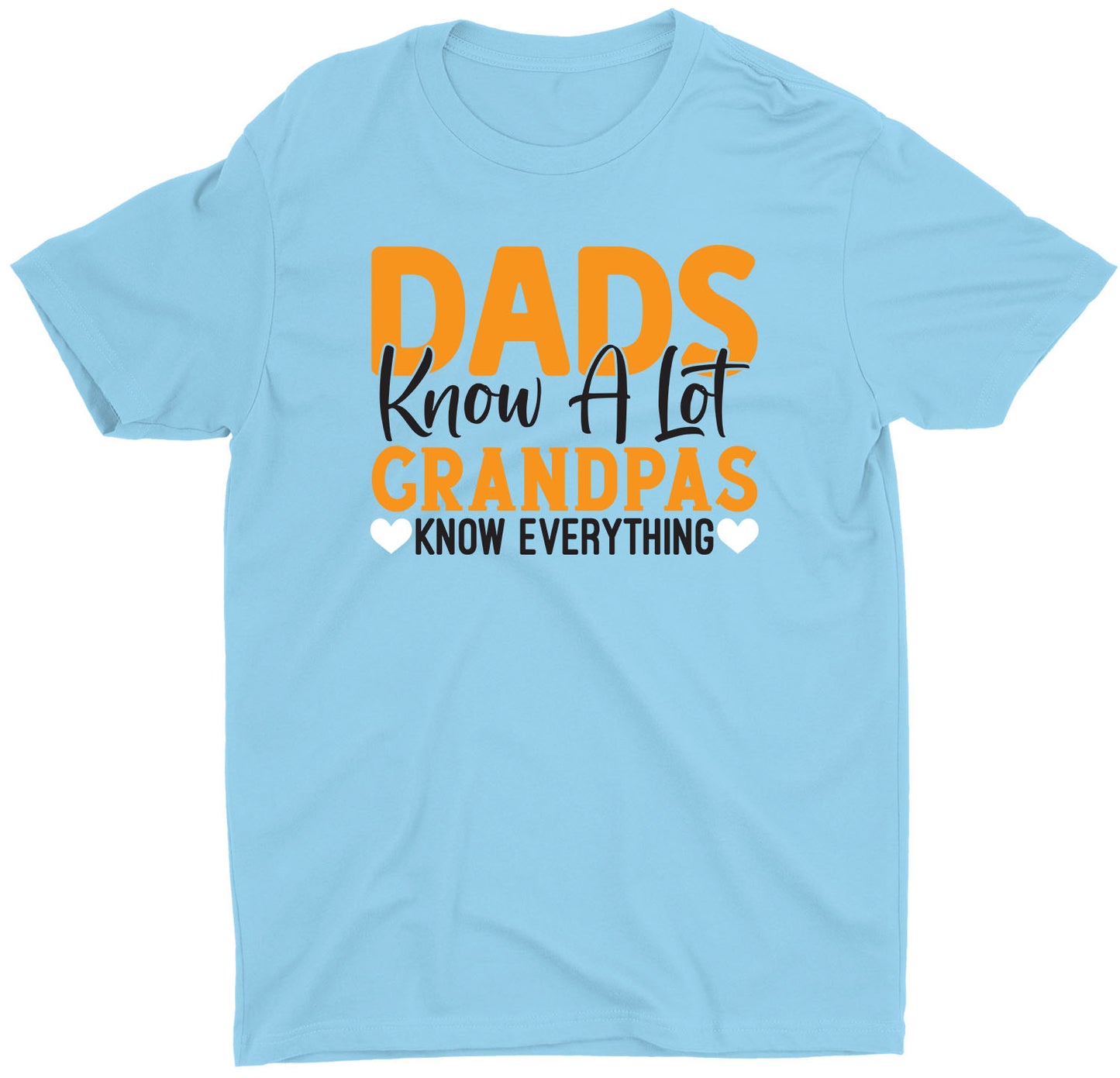 Dads Know A Lot Grandpas Custom Short Sleeve Fathers Day Gift T-Shirt