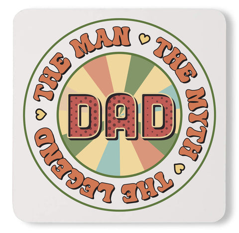 The Man The Myth The Legend Funny Custom Papa Father Day Dad Coaster