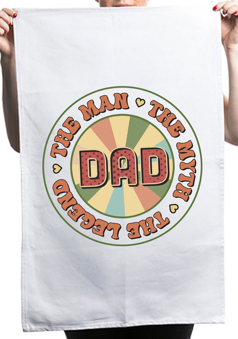 The Man The Myth The Legend Custom Fathers Day Kitchen Table Tea Towel