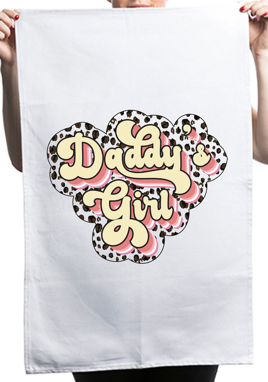 Best Daddy's Girl Baby Announcement Custom Kitchen Table Tea Towel