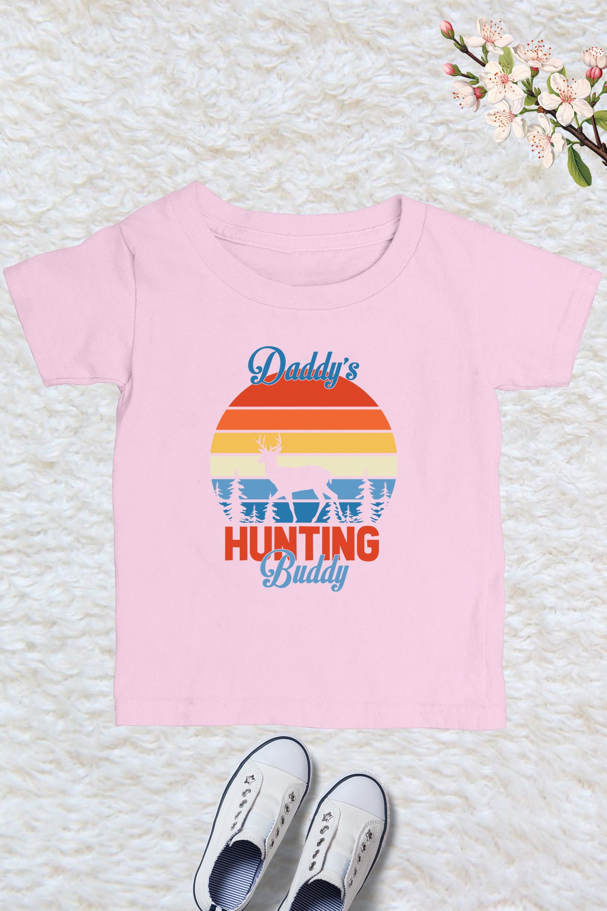 Daddy's Hunting Buddy Kids T Shirt