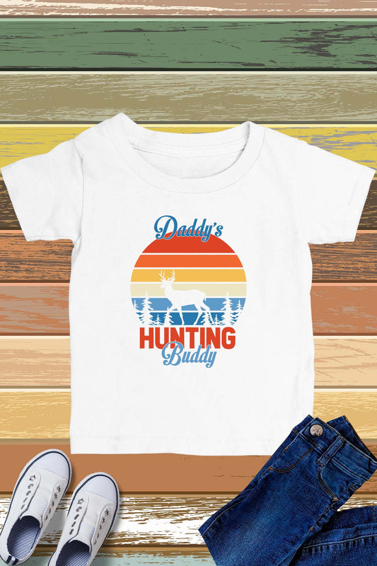Daddy's Hunting Buddy Kids T Shirt