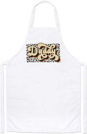 Cool Daddy Retro Funny Fathers Day Custom Comfort Color Dad Mens Apron