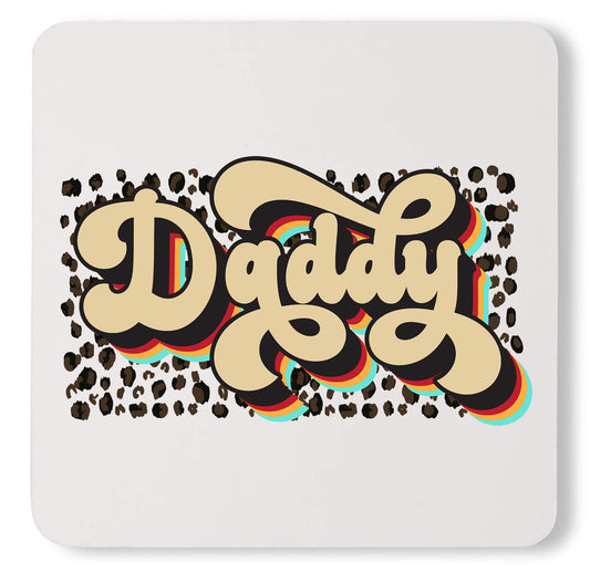 Cool Daddy Retro Funny Fathers Day Custom Comfort Color Dad Coaster