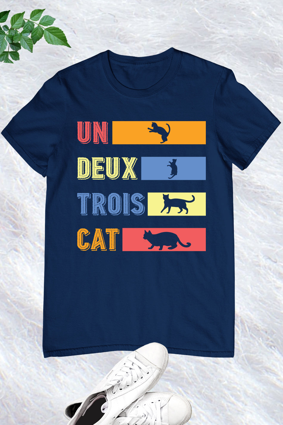 Un Deux Trois Cat Vintage T Shirt