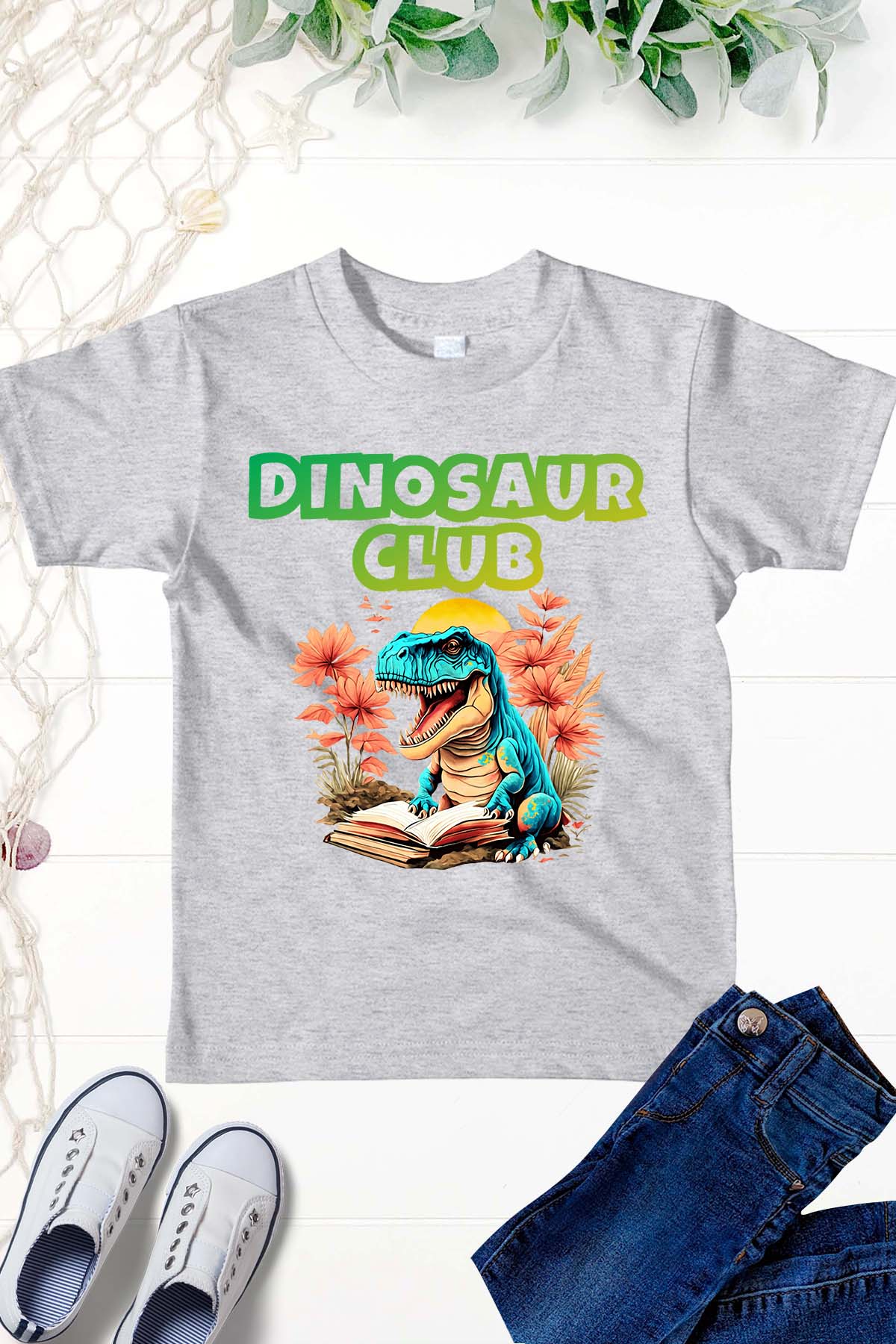 Dinosaur Club World Book Day Kids T Shirts Funny School Party  Costume Gifts