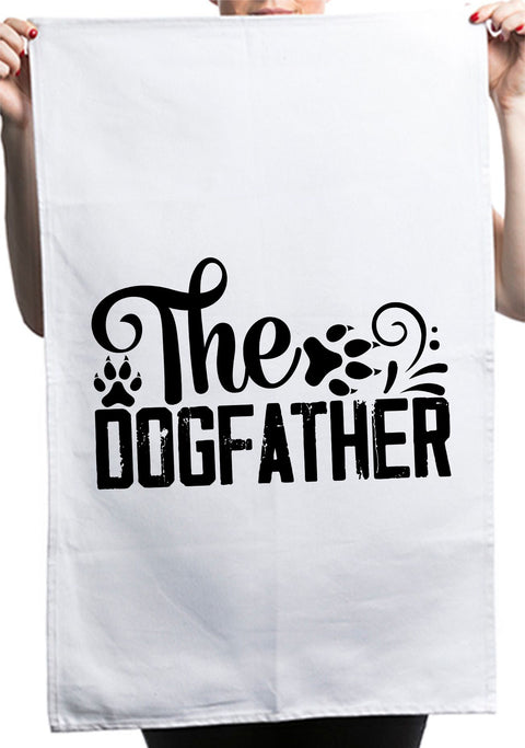 Dog Father Dog Lover Custom Cute Fathers Day Kitchen Table Tea Towel