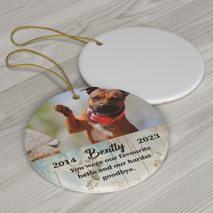 Personalized You Were Our Favorite Hello And Our Hardest Ornament