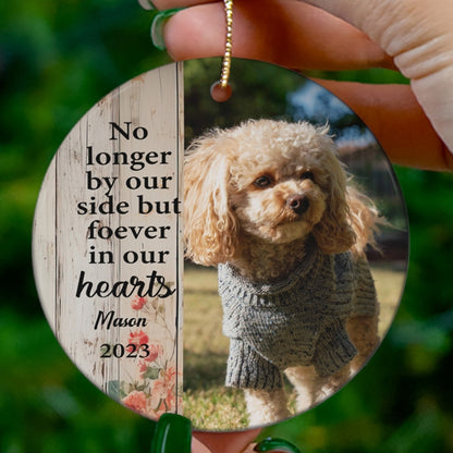 Personalized No Longer By Our Side Forever In Our Hearts Ornament