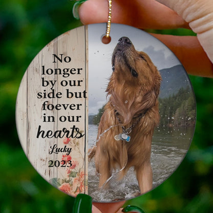 Personalized No Longer By Our Side Forever In Our Hearts Ornament