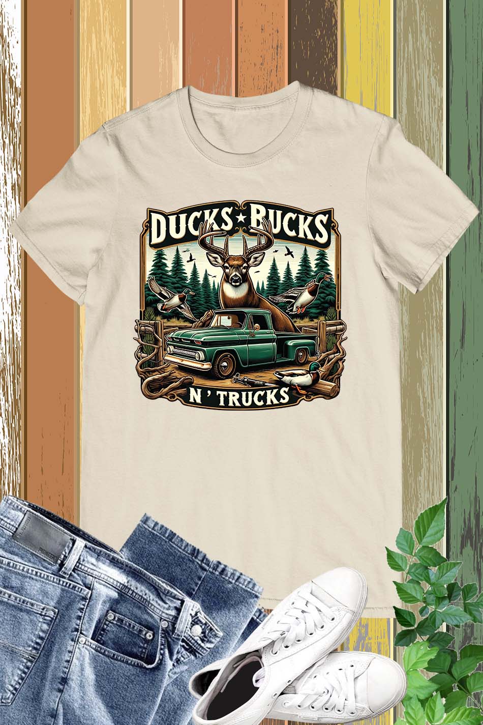 Ducks Bucks Trucks Deer Hunting T Shirt