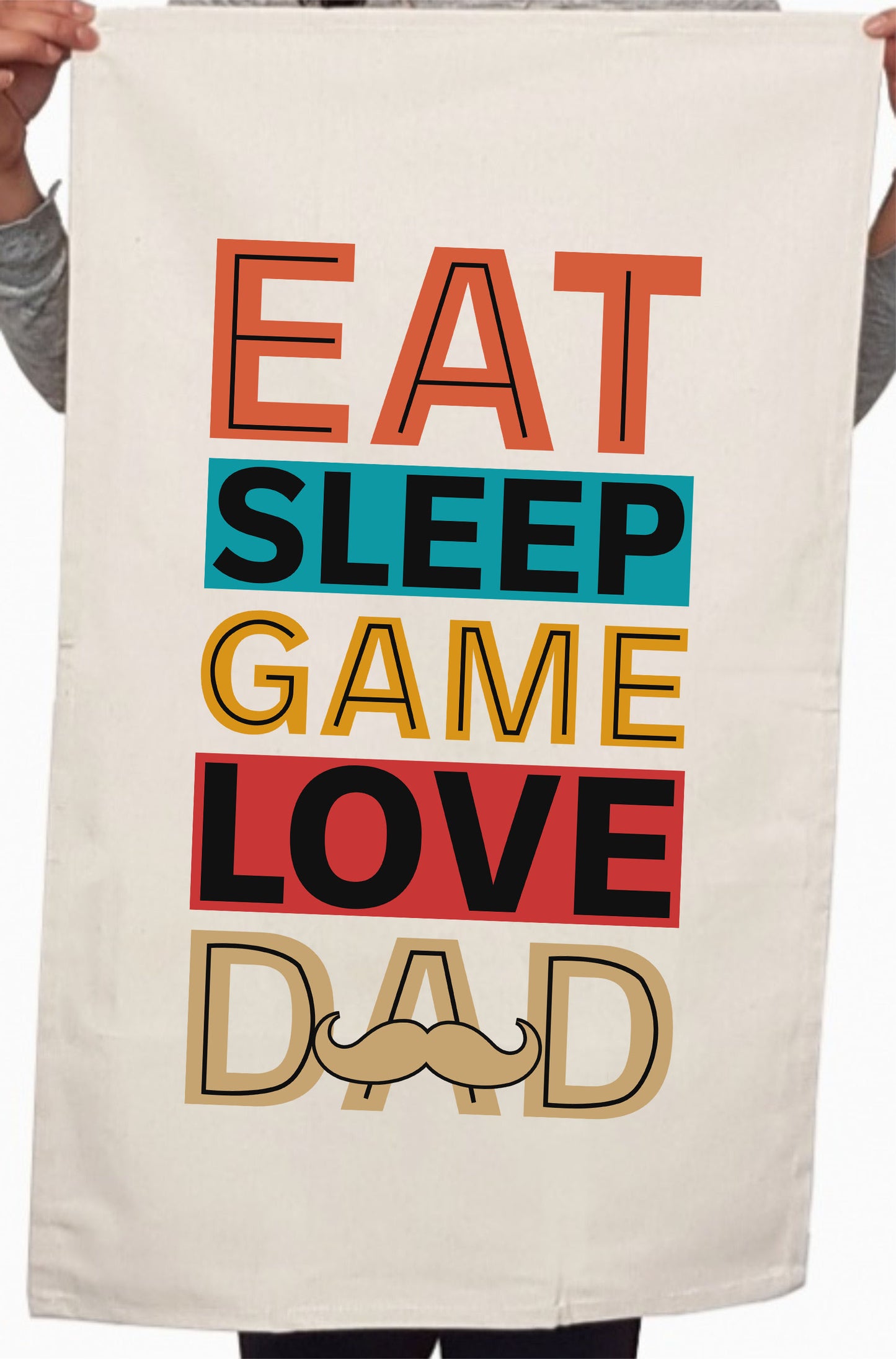 Awesome Eat Some Game Love Custom Fathers Day Kitchen Table Tea Towel