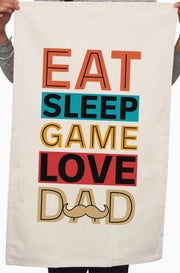 Awesome Eat Some Game Love Custom Fathers Day Kitchen Table Tea Towel