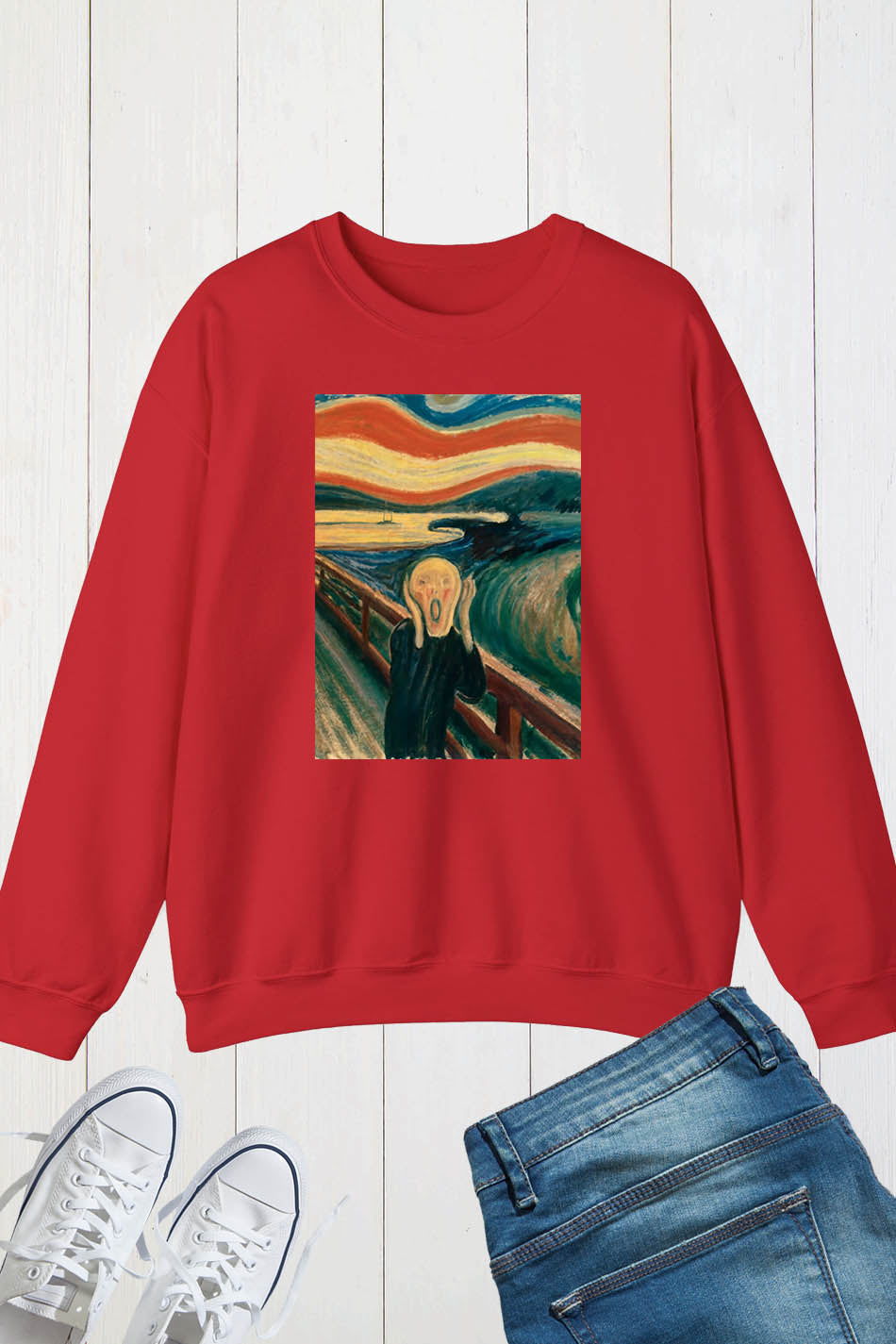 Edvard Munch The Scream: Spring Break Edition Sweatshirt