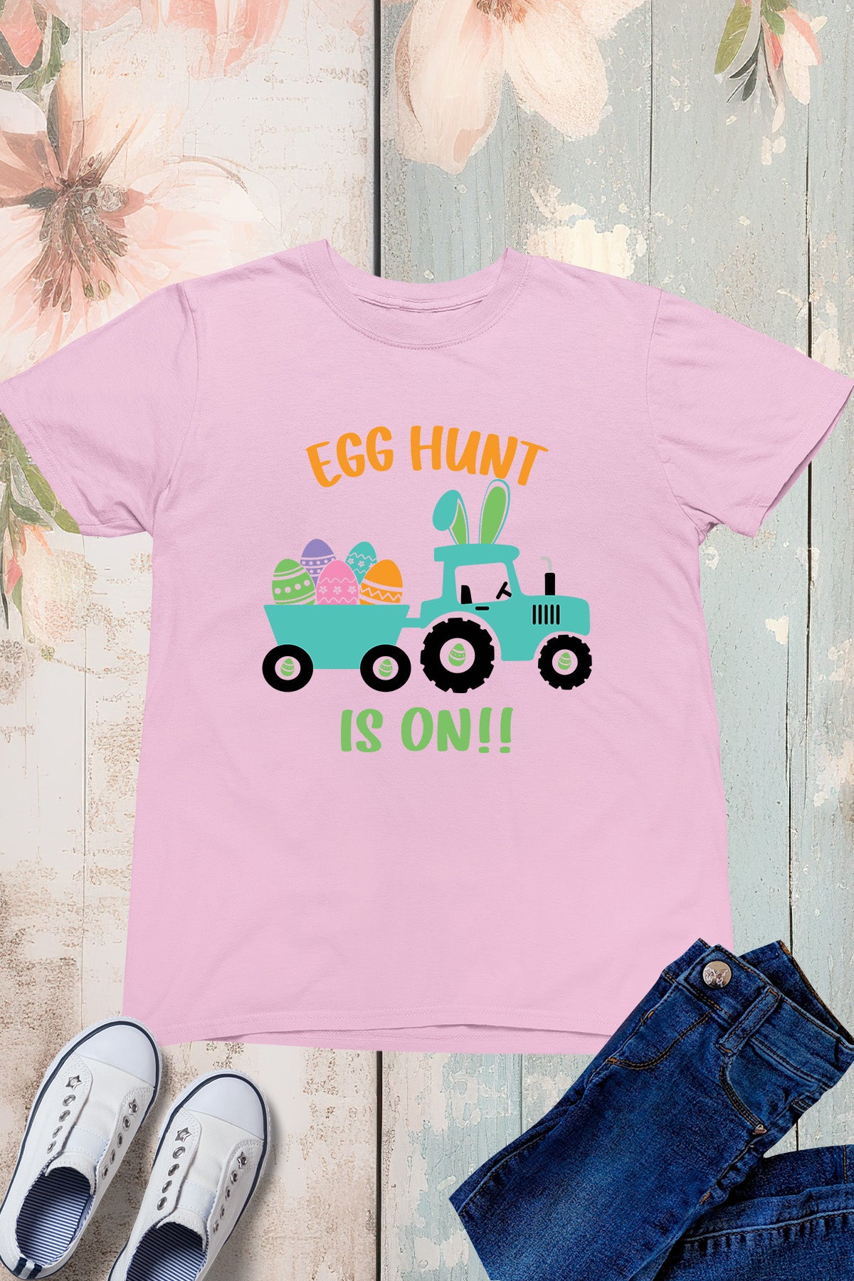 Easter Egg Hunt On Easter Sunday Kids T Shirt