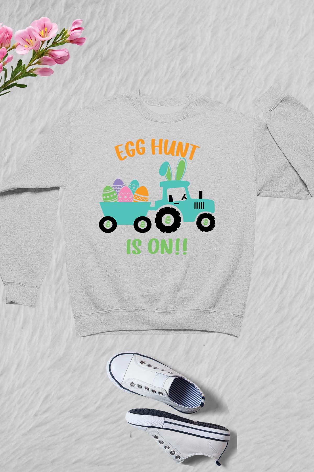 Easter Egg Hunt On Easter Sunday Kids Sweatshirt