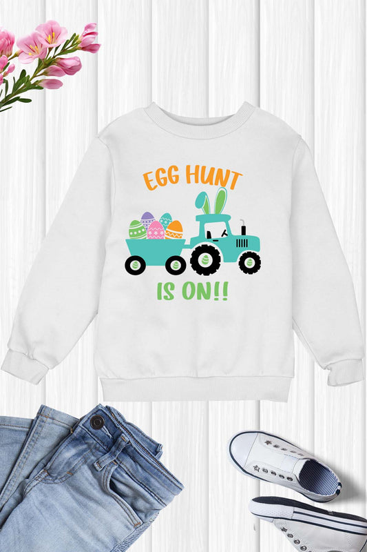Easter Egg Hunt On Easter Sunday Kids Sweatshirt